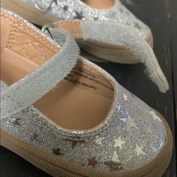 NWOB Cat & Jack Annabelle Silver Glitter Star - Picture 8 of 11